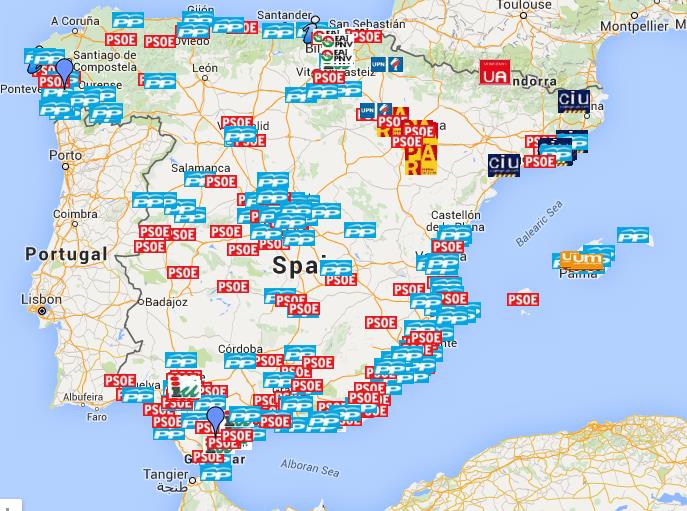 Mapa interactivo de la corrupción en España
